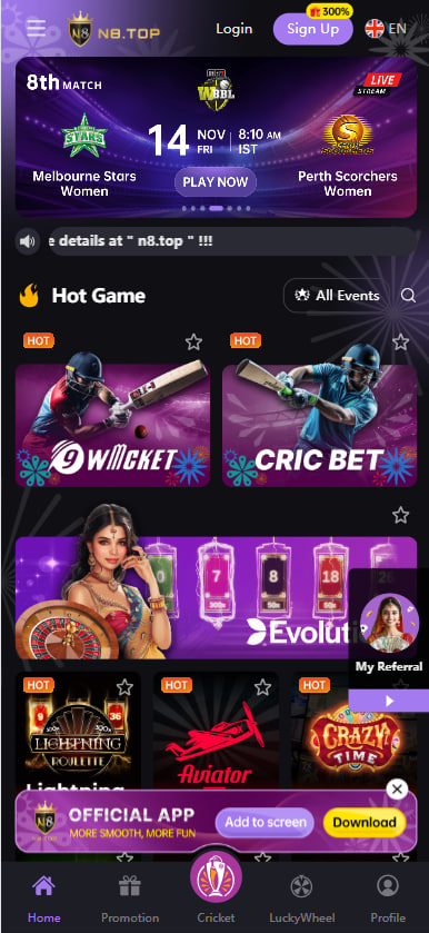 N8 Casino Live Games